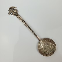 Vintage Mexico Sterling Silver Aztec Calendar Souvenir Spoon 925 1.1 grams - £47.60 GBP