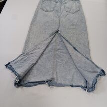 Divided H&M Women's Blue Cotton Rear Slit Denim Skirt Size 4 image 2