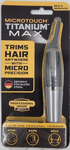 Microtouch Titanium Max Precision Hair Trimmer Nose Ears Neck Includes Battery - £10.39 GBP