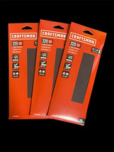 3 Packs CRAFTSMAN 3-2/3” x 9” Sheet 320 Grit 10 packs CMXZXGA8392 - 30 S... - $15.52