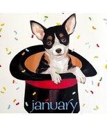 Chihuahua Top Hat January Dog Days Poster Calendar 14 x 11&quot; Art Leigh DW... - $29.99