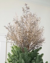 SILVER AND GOLD BOUQUET CHRISTMAS TREE TOPPER DECOR HANDCRAFTED - $242.54