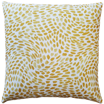 Matisse Dots Golden Yellow Throw Pillow 19x19, Complete with Pillow Insert - £42.15 GBP