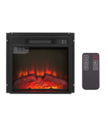 18&quot; Electric Fireplace Insert - Remote, Ultra Thin, Realistic Flame, Black - $154.35 CAD