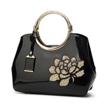 HJPHOEBAG High Quality Patent Leather Glossy Women Handbags  s Tote Bag Ladies S - £44.08 GBP