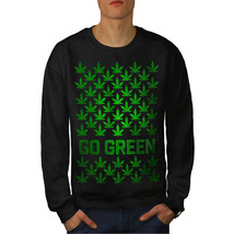 Wellcoda Green Cannabis Pot Mens Sweatshirt, Crazy Casual Pullover Jumper - £24.02 GBP+