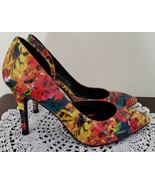 Brash Brand ~ Women&#39;s Size 7 ~ 3.75&quot; Hi Heel Shoes~ Multicolored Floral ... - $564.61 MXN