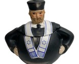 Vintage TSVI Jewish Hebrew Rabbi Earthenware Sugar Bowl- Repaired - $55.88