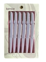 Kensie Set of 6 Eyebrow Razors - Purple - £9.28 GBP