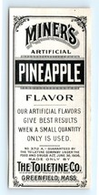 The Toiletine Co Miner s Pineapple Flavor Label Greenfield, Mass - £11.87 GBP