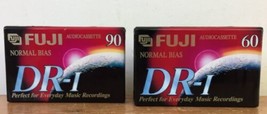 Lot Set 2 Fuji DR-I 90 60 Normal Bias Audio Cassette Tapes Blank New Sealed - £19.63 GBP