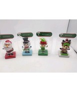 Set Of 4 Christmas House Solar-Powered Dancing Figures In Time For Chris... - $15.25