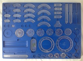 Vintage 1969 Kenner Spirograph #2400 Blue Tray Partial Set Replacement 34 Pieces - $19.95