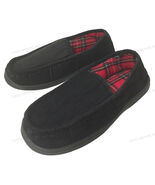 New Men&#39;s Close Back Slipper Black Corduroy Flannel Lining Moccasins Hou... - $9.10+