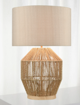 Horchow Transitional Coastal Beach Organic Woven Rope &amp; Brass Table Lamp $464 - £209.85 GBP