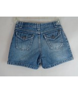 Arizona Jeans Co. Distressed Whiskered Denim Booty Jean Shorts Size 14 - $279.34 MXN