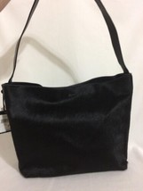 DKNY Peggy Medium Hobo Black Genuine Calf Hair Leather AP706 $598 - $230.39