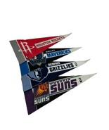 Vtg Western NBA Basketball Mini Pennant Lot of (4) 9&quot;x4” Felt Banner Flags - €24,30 EUR