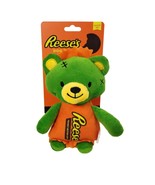 Reese&#39;s Peanut Butter Cups Stuffed Plush Green Monster Squeaky Dog Toy C... - £8.88 GBP