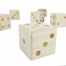 Giant Wooden Yard Dice Outdoor Lawn Game 3.5 Inches Carrying Case - £35.27 GBP