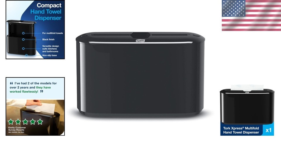 Xpress Black Bamboo Paper Towel Dispenser, Space-Saving for Stylish Washrooms Item image 2