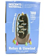 Incense Waterfall Ceramic Backflow Incense Holder Burner (100 Cones Incl... - £11.80 GBP