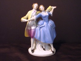 Vintage Erphila Figurine Germany Us Zone Figurine Hand Painted Couple Figurine - $19.00