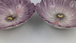 Fitz and Floyd April Flowers Pansy Pansies Coupe Cereal Bowl Set of 5 Bowls READ image 7