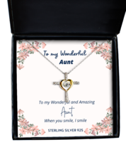 To my Aunt, when you smile, I smile - Cross Dancing Necklace. Model 64037  - £31.65 GBP