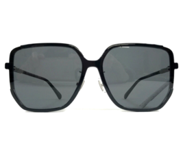 Coach Sunglasses HC8401D CR635 50028 Black Silver Square Frames Dark Gray Lenses - £70.33 GBP