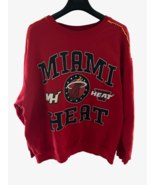 Miami Heat Sweatshirt Men XXL Red Long Sleeve NBA Basketball Crewneck Sw... - $27.06 CAD