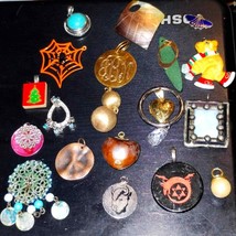 20 beautiful lovely vintage pendants for wear or craft - $27.72
