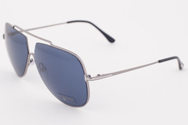Tom Ford CHASE 586 12V Ruthenium / Blue Sunglasses TF586 12V 61mm - £150.92 GBP