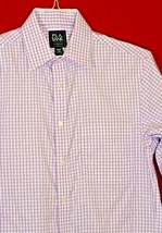 Jos A Banks Traveler Lilac Purple Plaid LS Men&#39;s Button Shirt 15 32 Slim Fit - £15.15 GBP