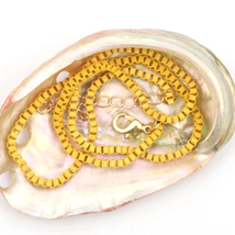 Enamel Box Chain Adjustable Necklace Butter Yellow - $14.85