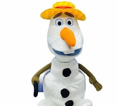 Frozen Olaf plush toy stuffed animal battery operated disney talking hat cane - £24.07 GBP