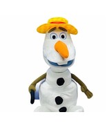 Frozen Olaf plush toy stuffed animal battery operated disney talking hat... - £23.35 GBP