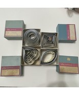 Vintage Wilton Biscuit Cutters In Boxes Hearts Circles Boats Diamond 24pcs - £28.75 GBP