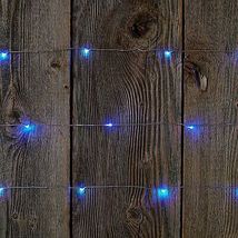 Tiny Lites Battery Operated Silver Wire Indoor Led Light String Blue 9.8-Ft - £7.99 GBP