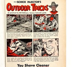 Schick Injector Razor Blades 1953 Advertisement Shaving Outdoor Tricks DWDD20 - £28.95 GBP