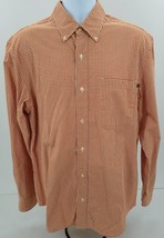 Timberland Orange Checked Long Sleeve Cotton Button Down Casual Shirt Si... - £16.46 GBP