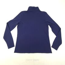 Lord &amp; Taylor PL Petite Turtleneck Sweater Purple Merino Wool Long Sleev... - $17.67