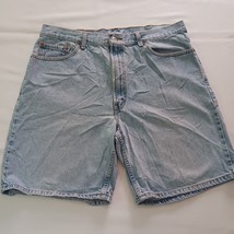 Vintage 90s Levis 550 Jean Shorts Men&#39;s 40 Blue Denim Cotton Relaxed Fit... - $31.18