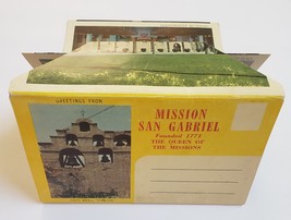 Greetings from Mission San Gabriel Unposted Vintage Fold Out Postcard - £3.94 GBP