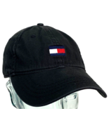 Tommy Hilfiger Hat-Black-Flag Logo-Strapback-RN#77806 - £14.70 GBP