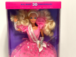 1992 Mattel Walmart 30th Anniversary Barbie Anniversary Star #2282 New - $18.32