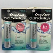 2 pk ChapStick Total Hydration 100% Natural Lip Care Soothing Oasis 0.12 Oz - £9.21 GBP