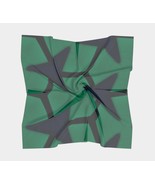 25 Inch Square Scarf Head Wrap or Tie | | Blue Green Delta Sky | Silky S... - £23.59 GBP