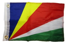 12x18 12&quot;x18&quot; Seychelles Country 100% Polyester Motorcycle Boat Flag Grommets Fa - £3.11 GBP