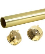 Custom Cut-To-Size Polished Brass 1 5/16 Inch Diameter Round Wardrobe Cl... - $26.50 CAD+